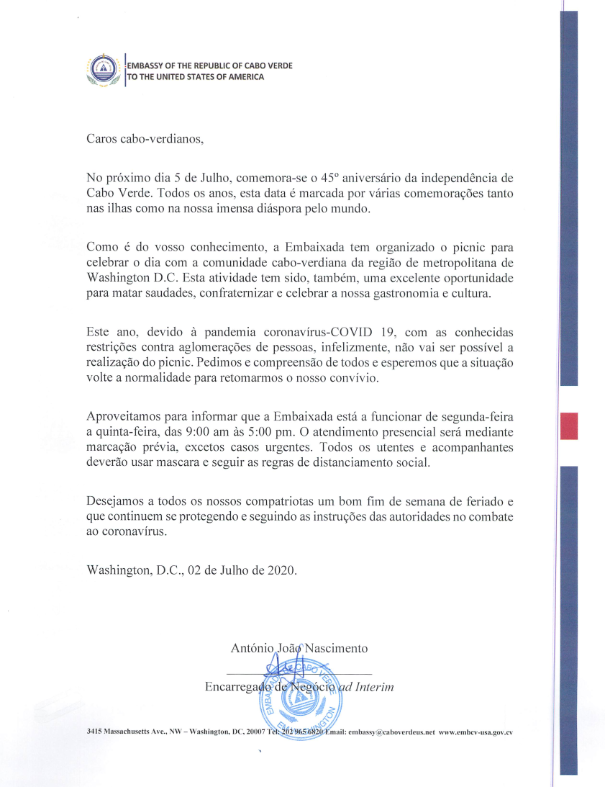 Comunicado comemoraao 5 de Julho 001